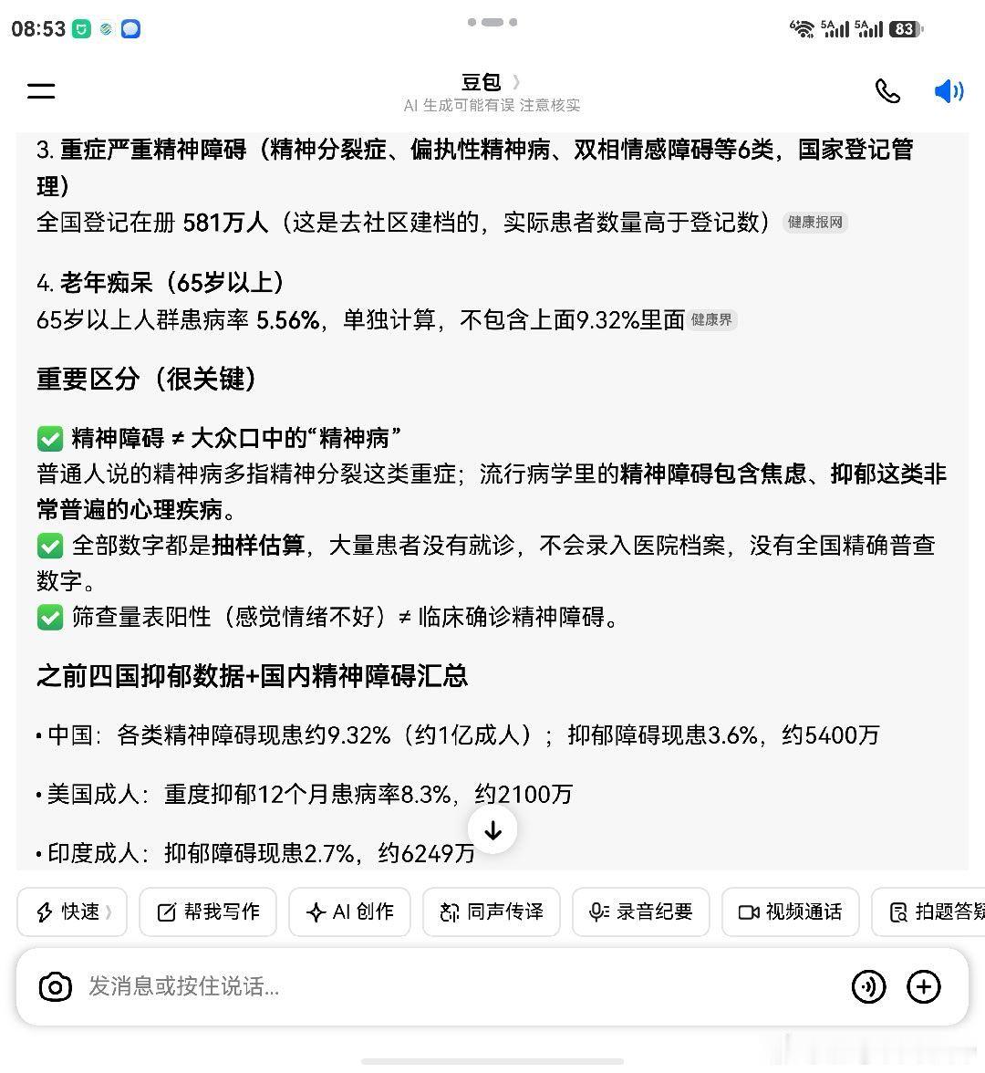 精神类疾病现在也是世界未解之迷，原因是精神疾病人们回避精神是什么？而是去治疗神经，精神是形而上学，神