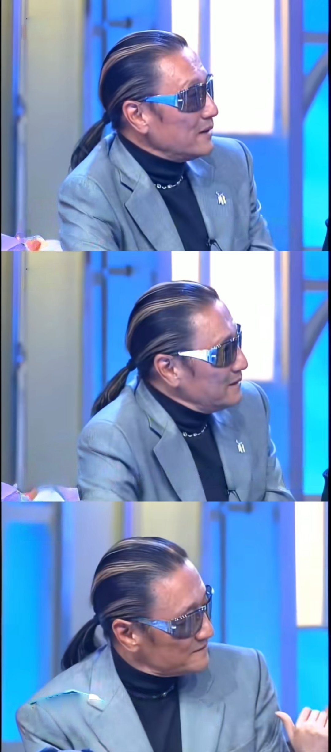 #谢贤#十几年前他脸上有肉的时候右脸上可是有个小酒窝的P3这是典型的穿衣显瘦脱衣有肉啊[墨镜][墨镜