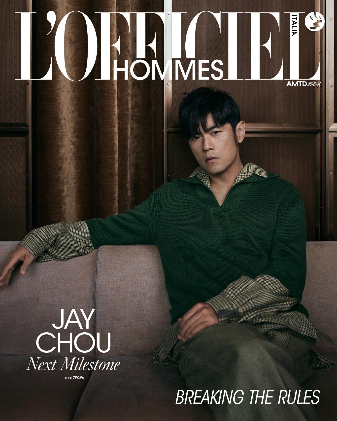 型帅！周杰伦登上全球7版《L'OFFICIEL》杂志封面极清新写真来咯！收图~~