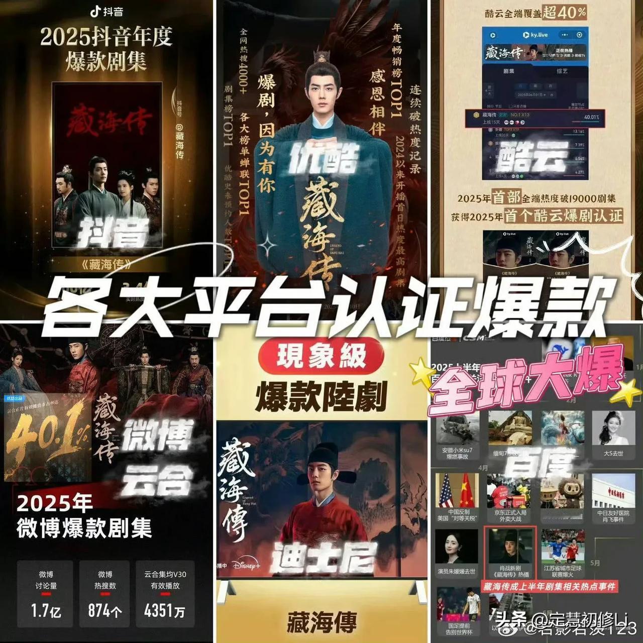 为什么《藏海传》叫真剧王？就是不光是国内所有平台数据都遥遥领先，国外数据收视一