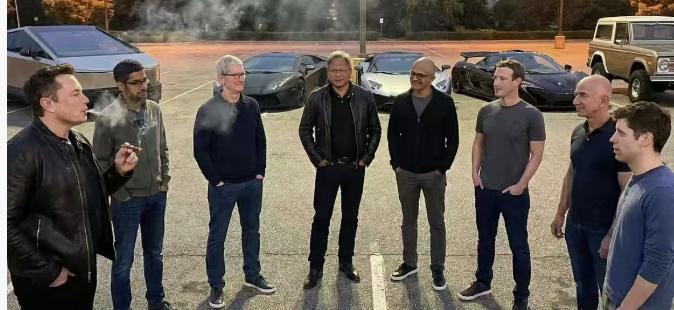 能把这8个人聚合一起太难得了，8个人的身价差不多要占美国gdp20%以上了！不知