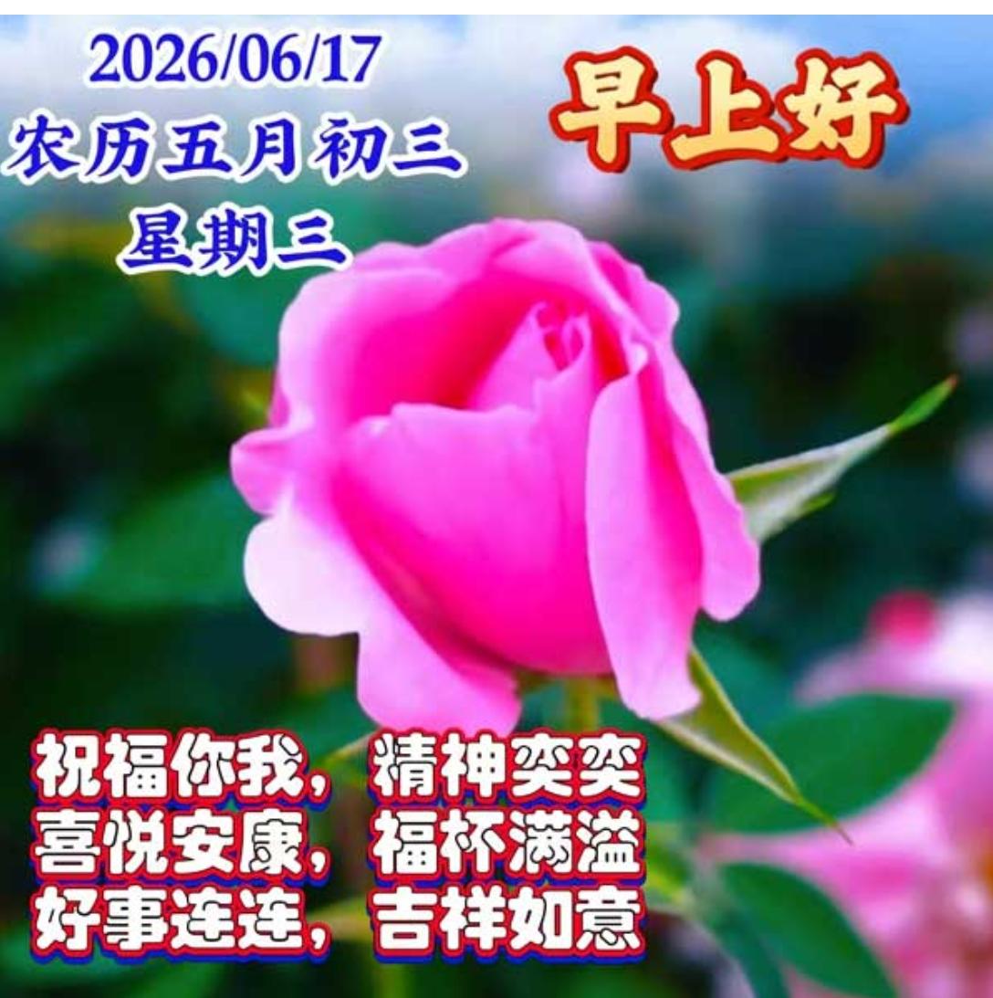 清晨问候道声早，祝你万事都如意；新的一天新气象，岁月静好人安康；四季轮回