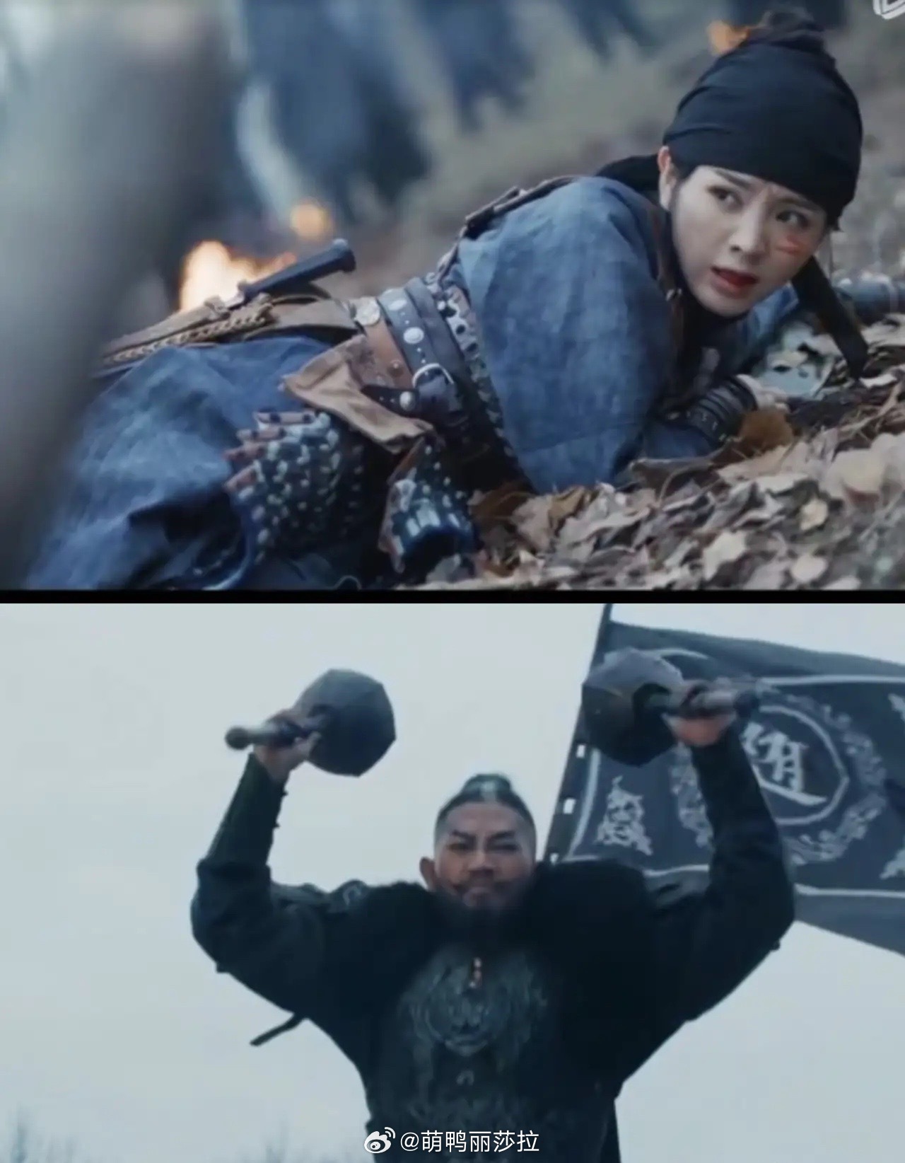 《逐玉》最新预告长玉在战场上被敌军一锤子给震飞了，落地后眼看着敌军又朝她举起了锤