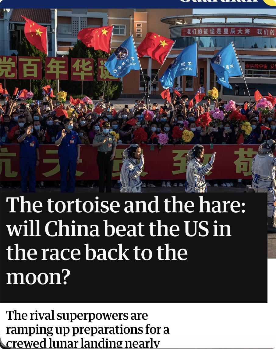 英媒：中美重返月球竞赛，中国会击败美国吗？中美两国计划建设人类首个月球基地、