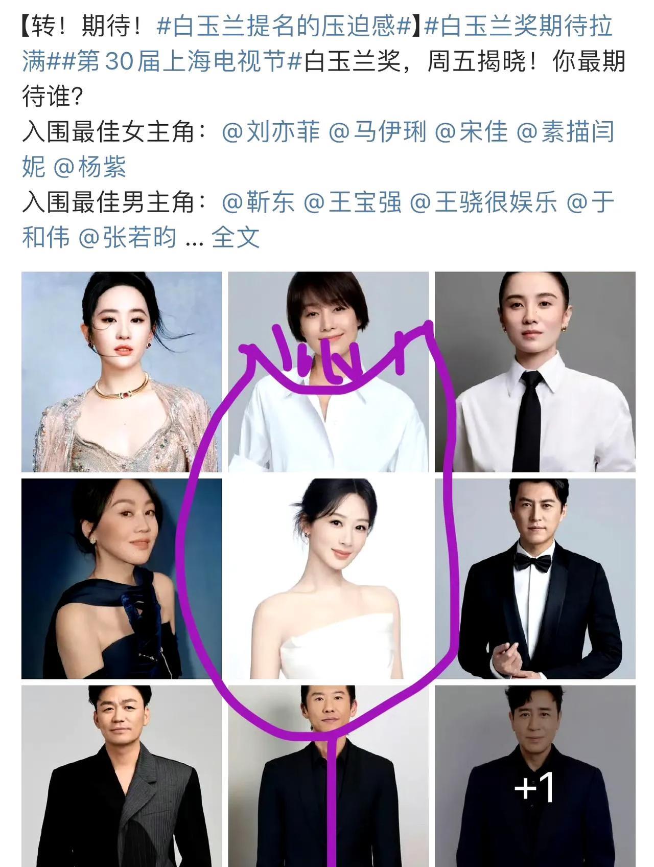 #白玉兰提名名单暗藏“厮杀”火药味#央视新闻公布提名阵容，杨紫稳占C位引发热议