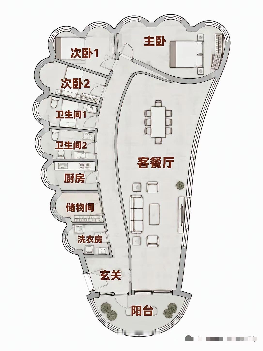 这样的房子的户型你能接受吗[捂脸哭]