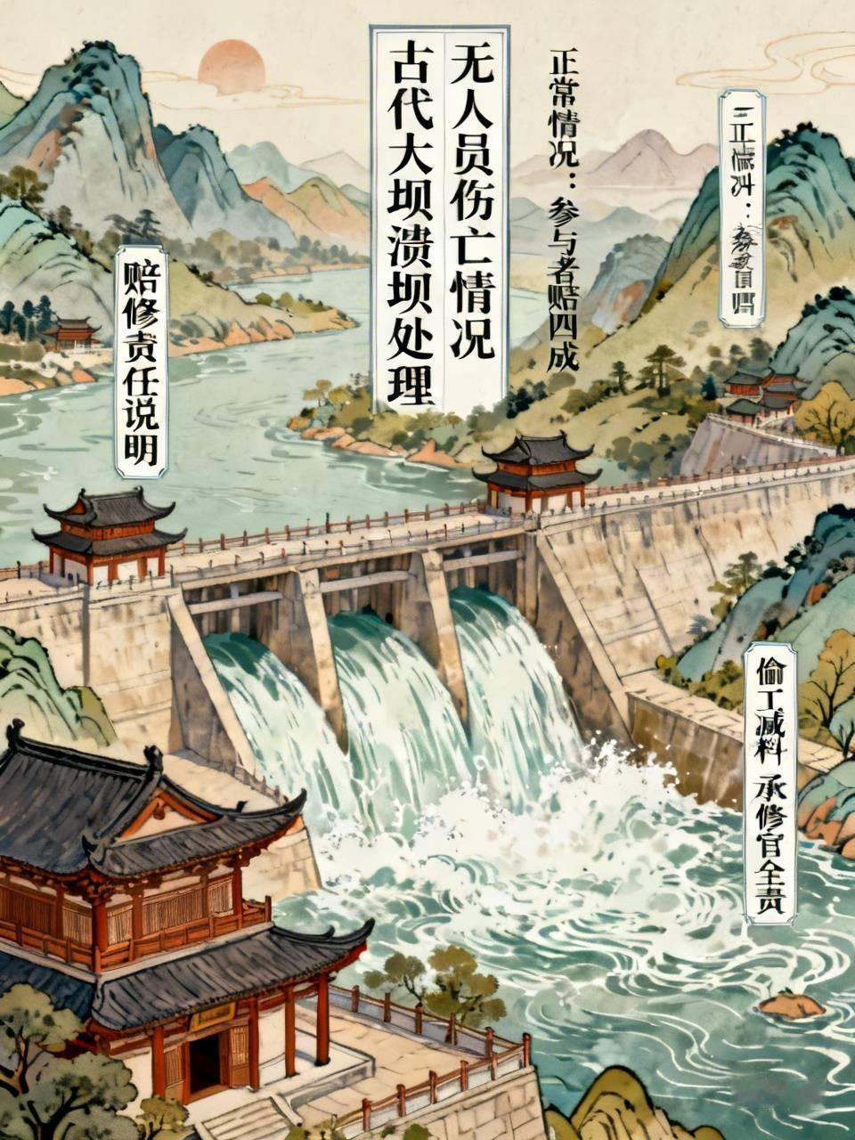 在古代，若大坝加固后出现溃坝且无人员伤亡，朝廷会怎样处理？首先，各级参与大坝加固