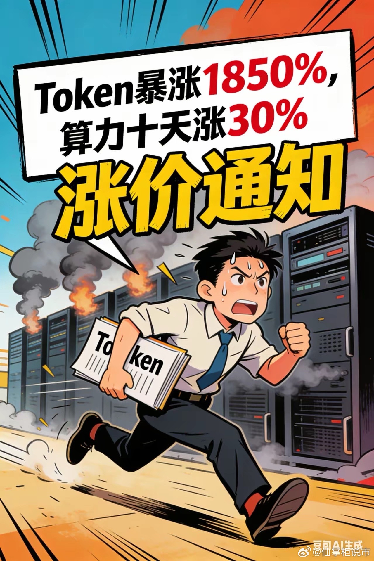 疯涨1850%！算力彻底火了！三大云厂商十天涨价30%，这个词炸圈🔥央视网刚放