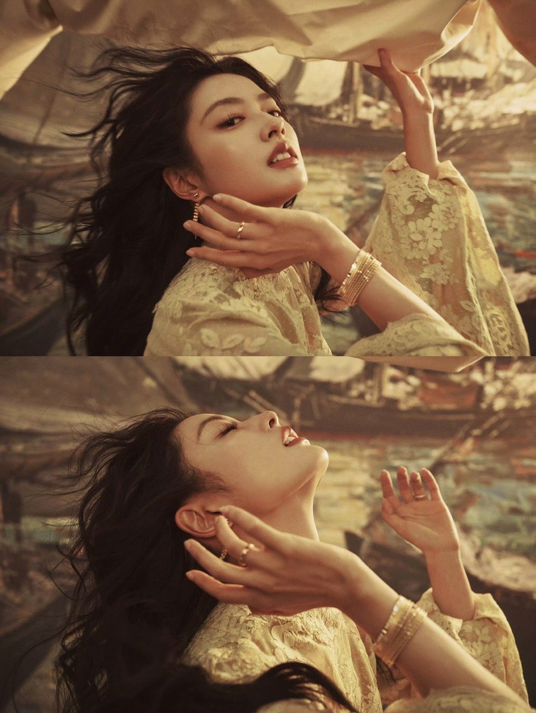 一个是尖叫之夜一个是芭莎之夜又不是同一天，漂亮的美女要一起夸