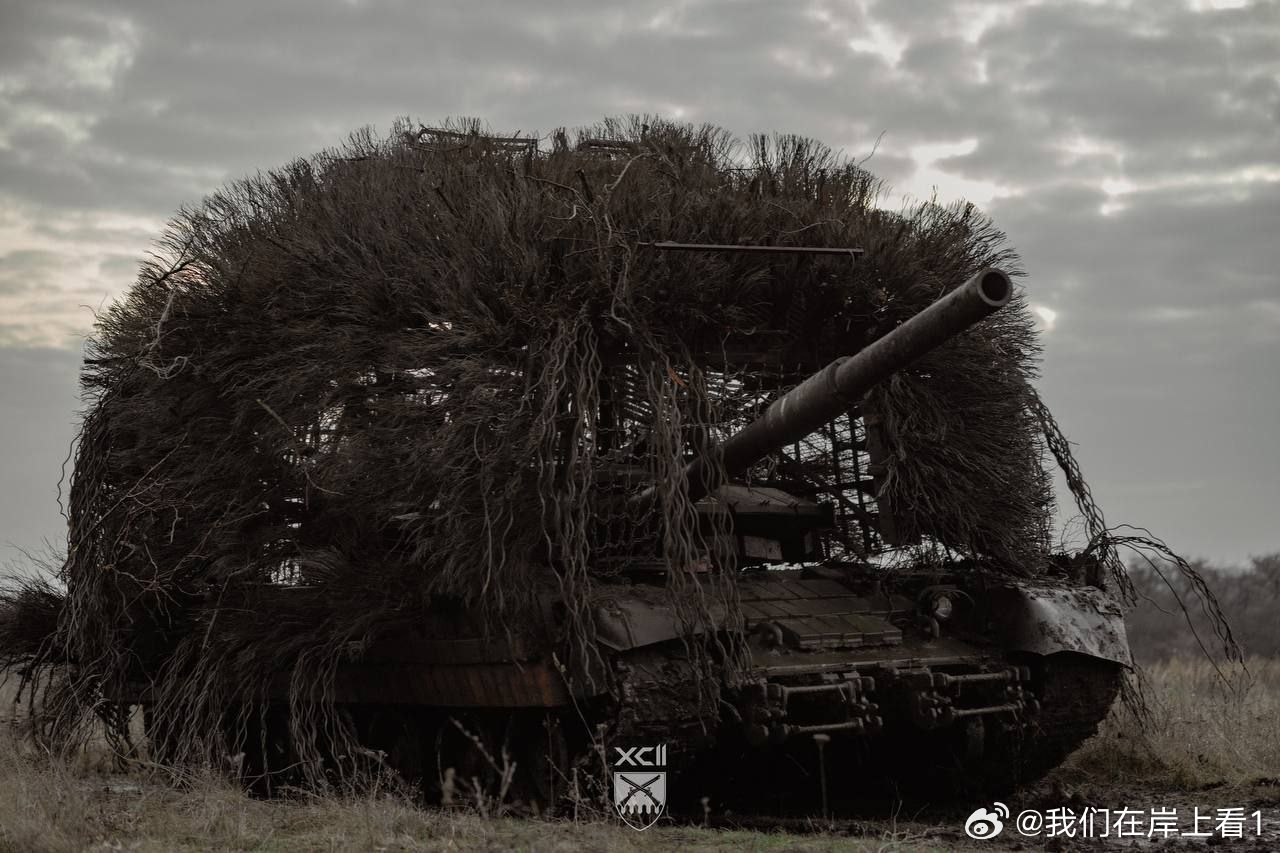 你以为在乌克兰是看到一座山吗？这是乌克兰缴获的一辆俄罗斯t-80坦克。