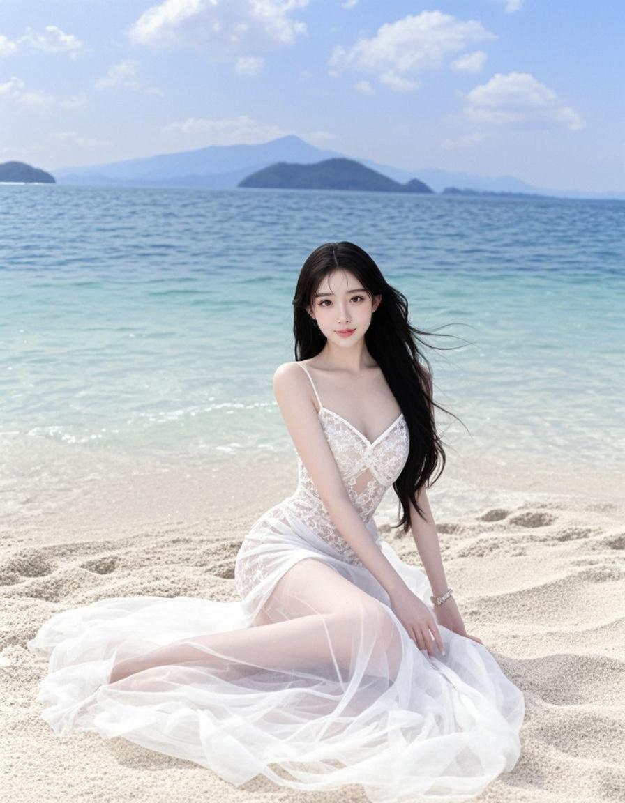 海畔佳人 原来ai写真可以这么美 人生总得有一套ai写真吧 谁拍谁好看...