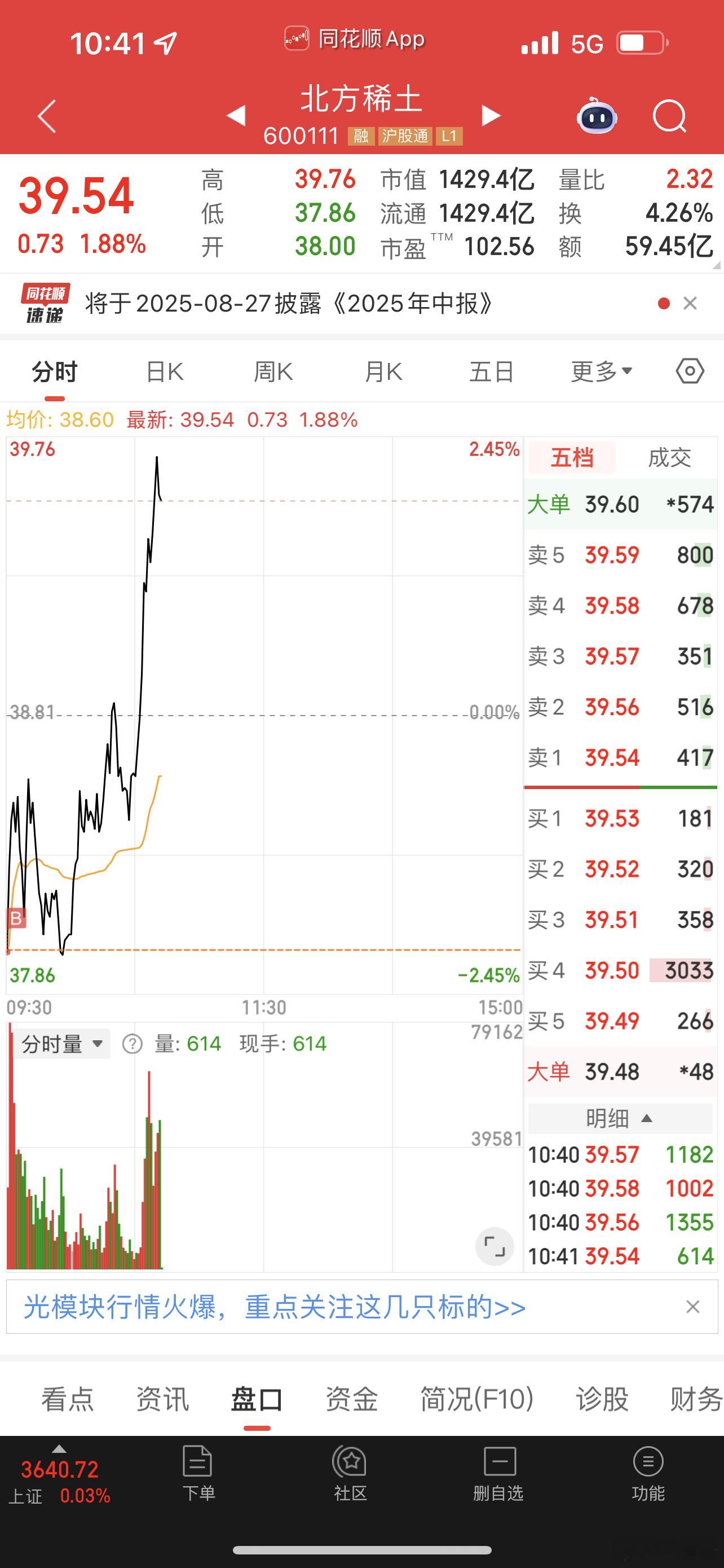 北方稀土是中军兼龙头​​​