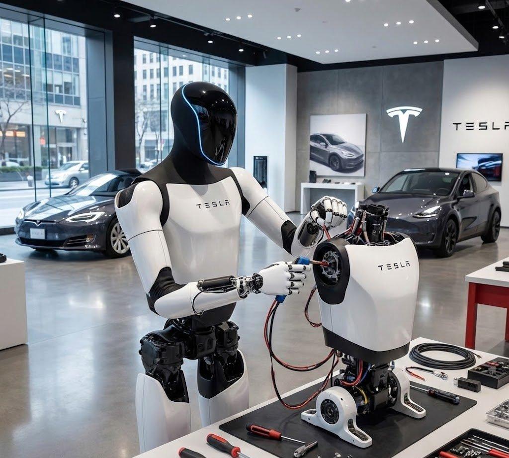 埃隆·马斯克暗示，他的特斯拉机器人擎天柱或许有一天会自我复制。是的…制造一个机