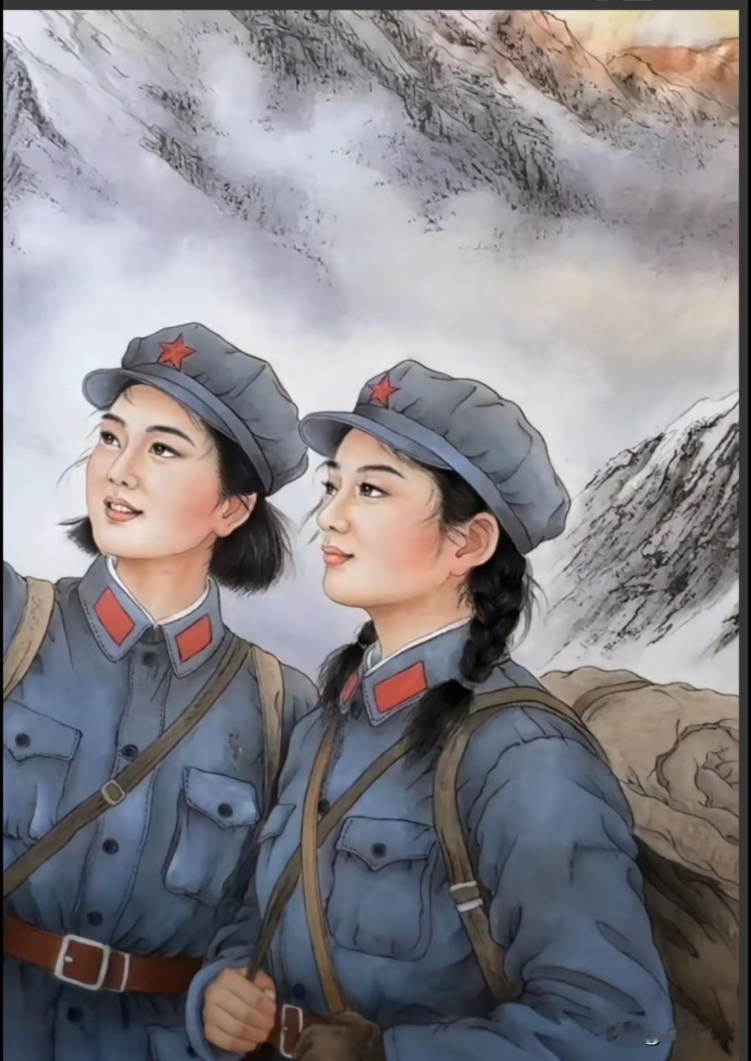 高下立判，第一张是一位普通农民工画的红军作品。后两张是清华美院的作品！没有专