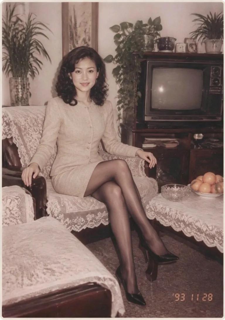 自然，大方，这大概是90年代最时尚的美女了。