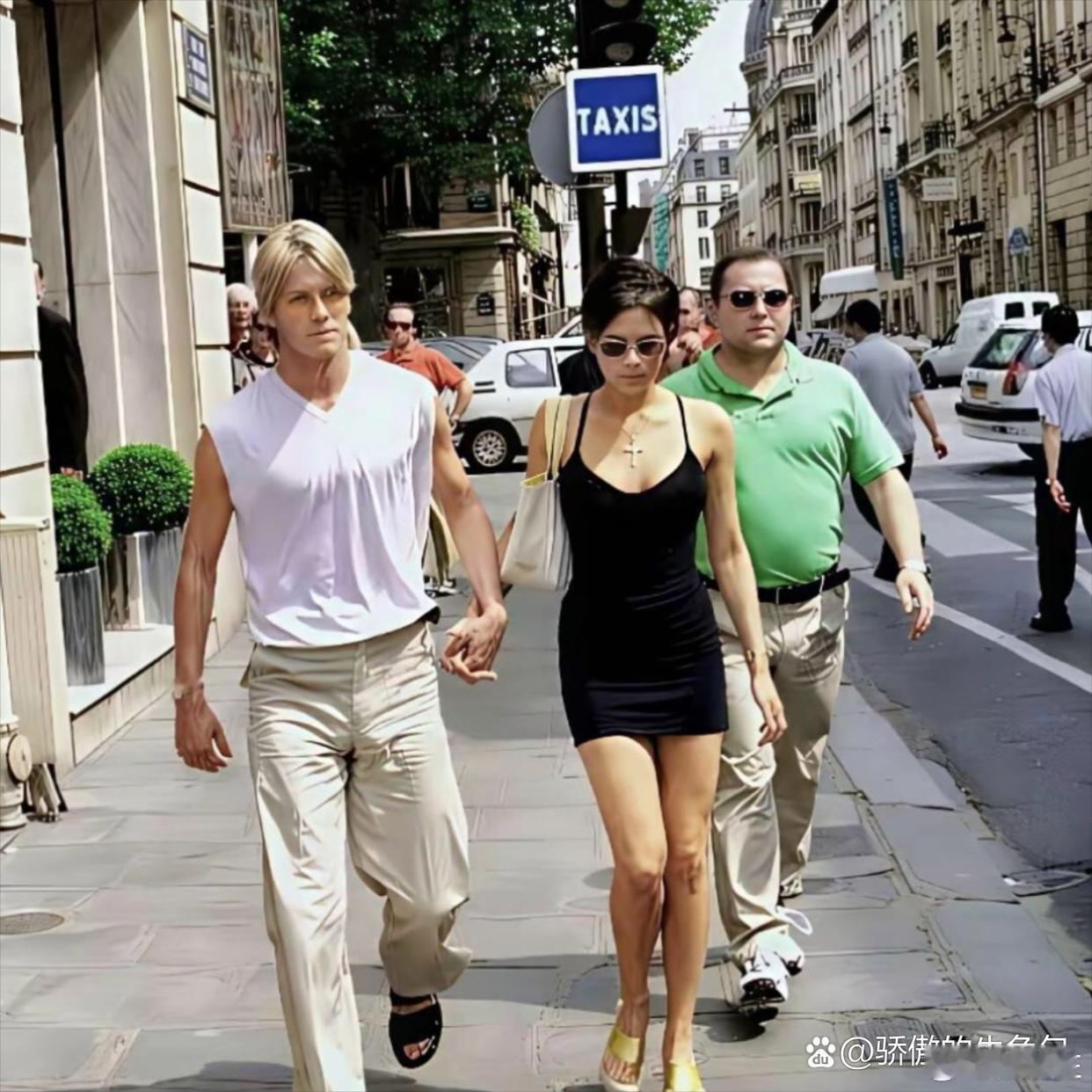 20岁的贝克汉姆和21岁的维多利亚。