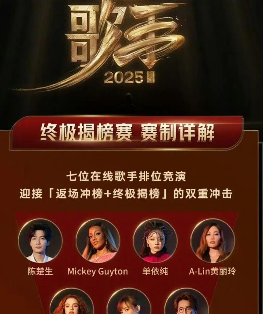 《歌手2025》最后一场常规赛，预测一下排名！这一场将有10名歌手演唱，是这一