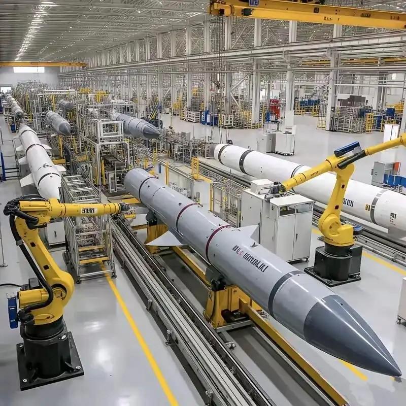 伤害性很大，侮辱性更强，中国罕见地公开了PL-15导弹的全自动生产线，号称一天的