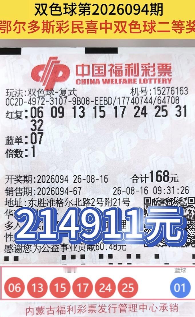 一念之差满是遗憾！9+1复式憾失头奖，收获21.49万二等奖。双色球2609