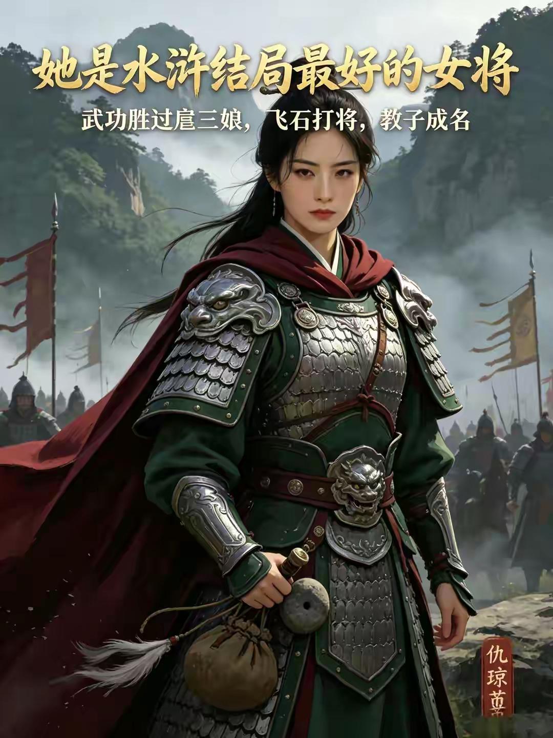 梁山第四名女英雄，嫁张清守寡教子，比潘金莲、扈三娘都清醒提起水浒巾帼