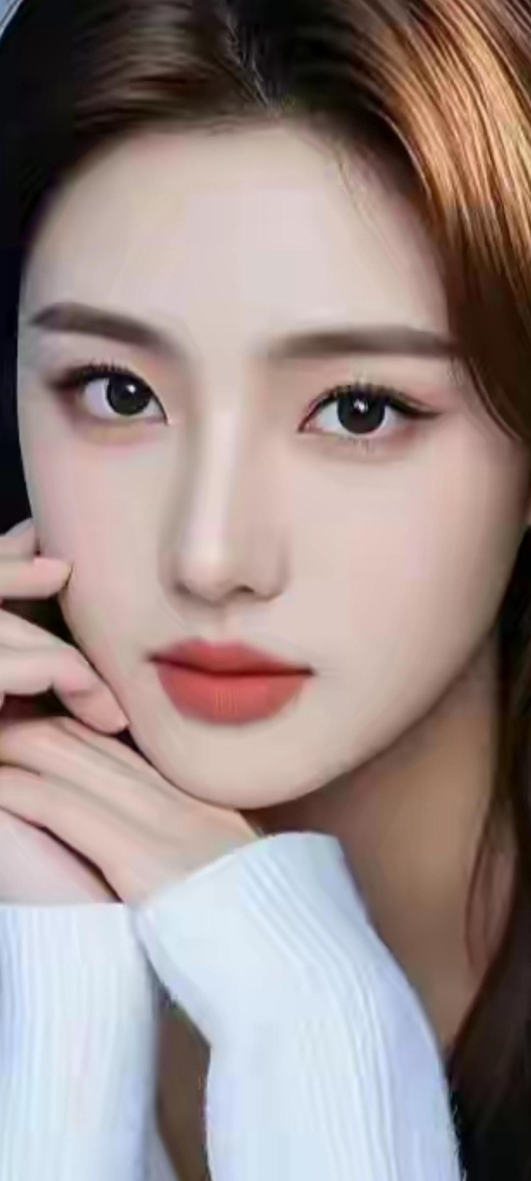 温柔甜美的少女，白皙肌肤，红润双唇，梦幻般的美！💖✨