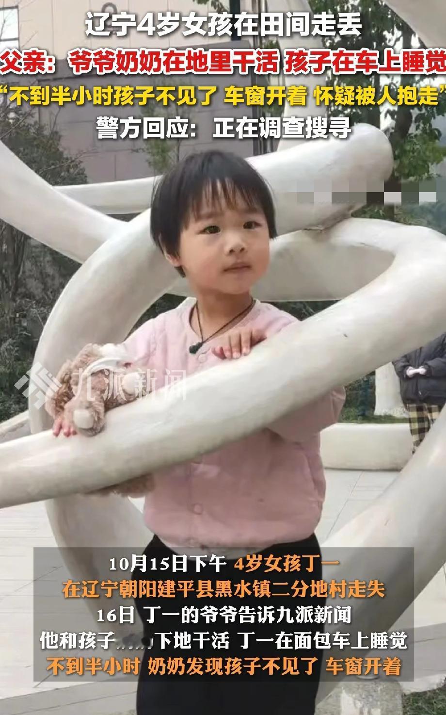 “万万没想到啊！”辽宁朝阳建平县黑水镇一名4岁女孩走丢引发关注。女孩家属发布了寻