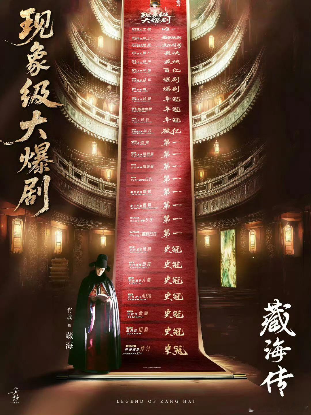 藏海传今年以来古装剧收视第一是五年来古装剧收视率第一了，藏海传哪哪都爆都说累了。