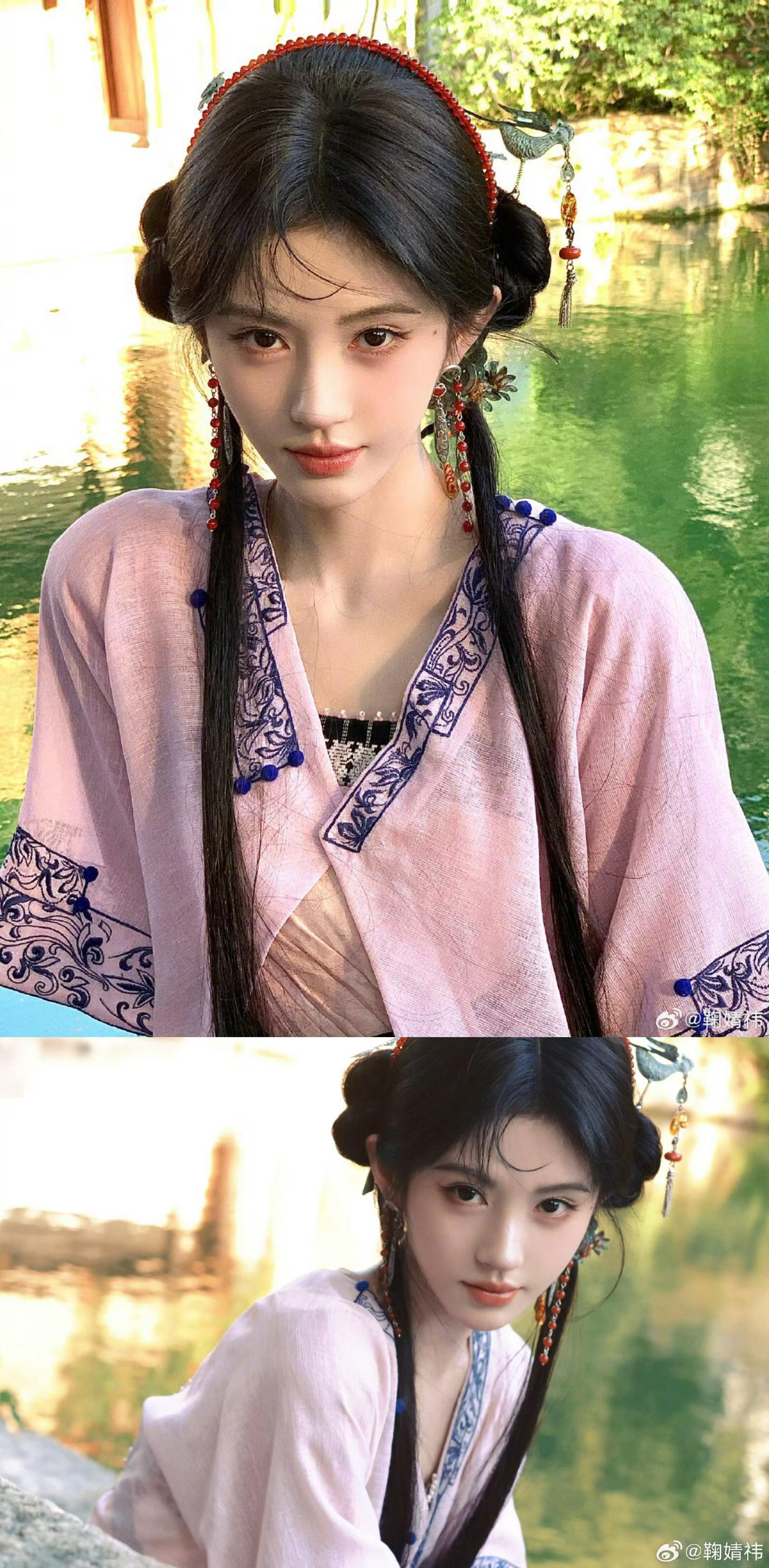 鞠婧祎拍到了七彩祥云粉粉嫩嫩阿黛美得我心颤，被阿黛萌到了，心也被阿黛牵走了！这个