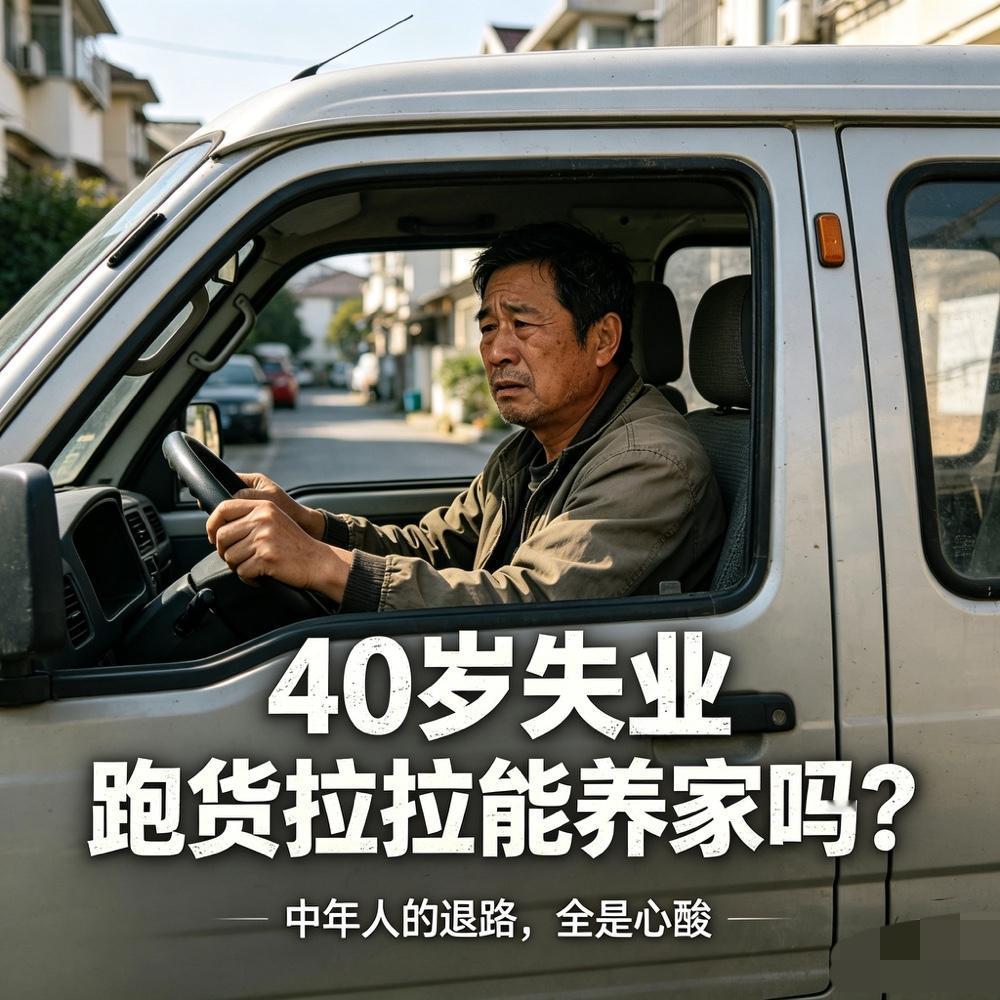 真心请教：40岁失业，买车跑货拉拉靠谱吗？40岁突然失业，家里房贷、老人孩子