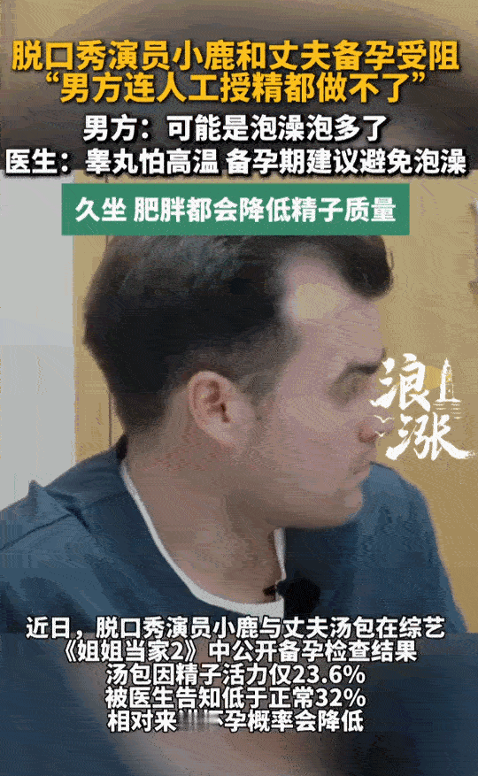 万万没想到！脱口秀演员小鹿带着老公汤包去医院做备孕复查，哪知道医生看完诊断单直接