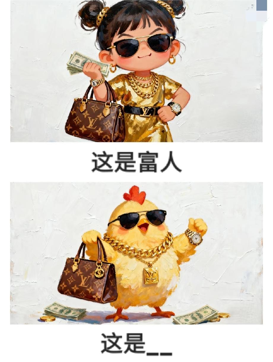 上面是富人，下面这只鸡把我笑疯了！这谐音梗太绝…你能3秒猜出叫啥吗？