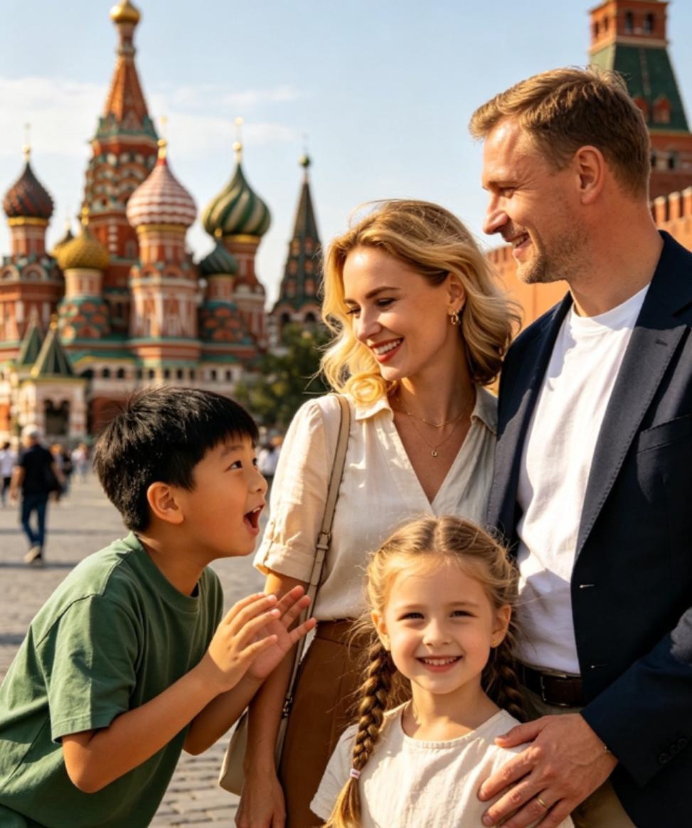 俄罗斯一家三口来中国旅游，当准备离开中国时，小男孩竟然偷偷找到海关人员，神秘兮兮