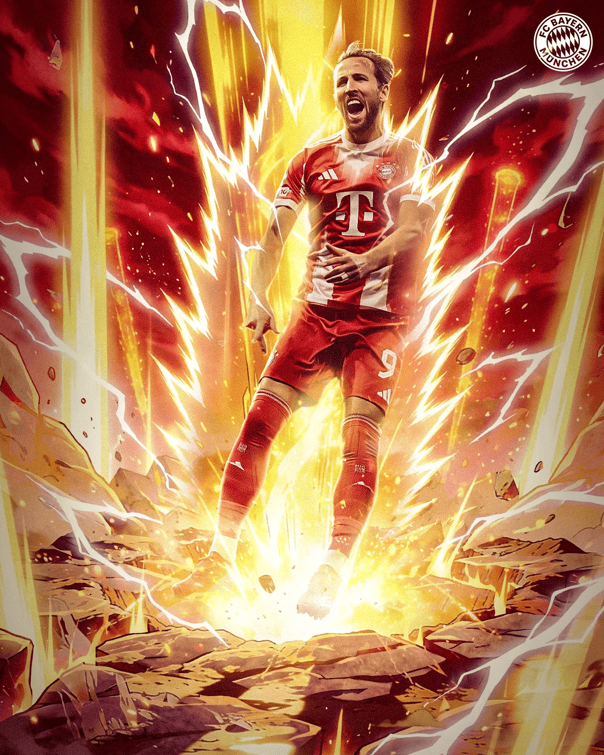 凯恩本场打进1球, 3关键传球5夺回球权, 对抗9胜3