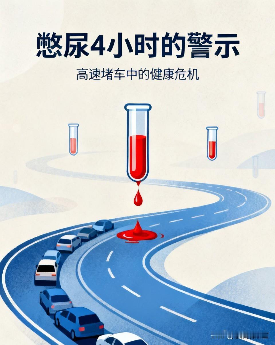 高速堵车憋尿4小时，男子确诊脓毒血症！堵车时到底能忍多久？都说“活人还能被