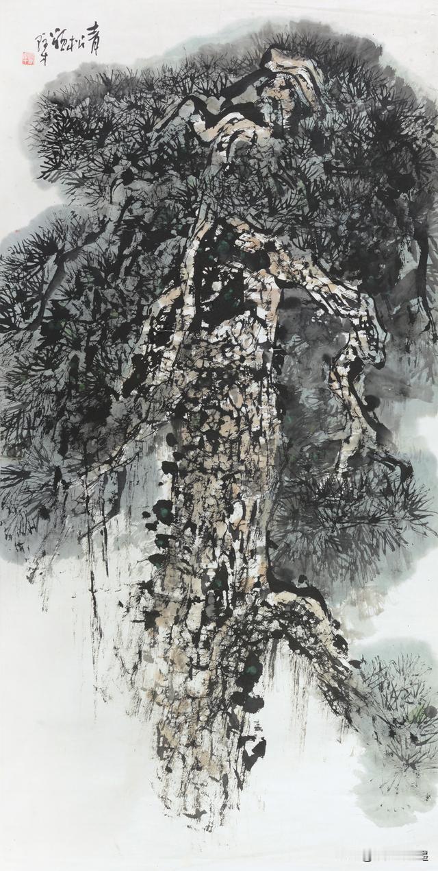 技法研究：山水画中如何画好松树？松树具有很高的形式美价值，它在山水画中具有特