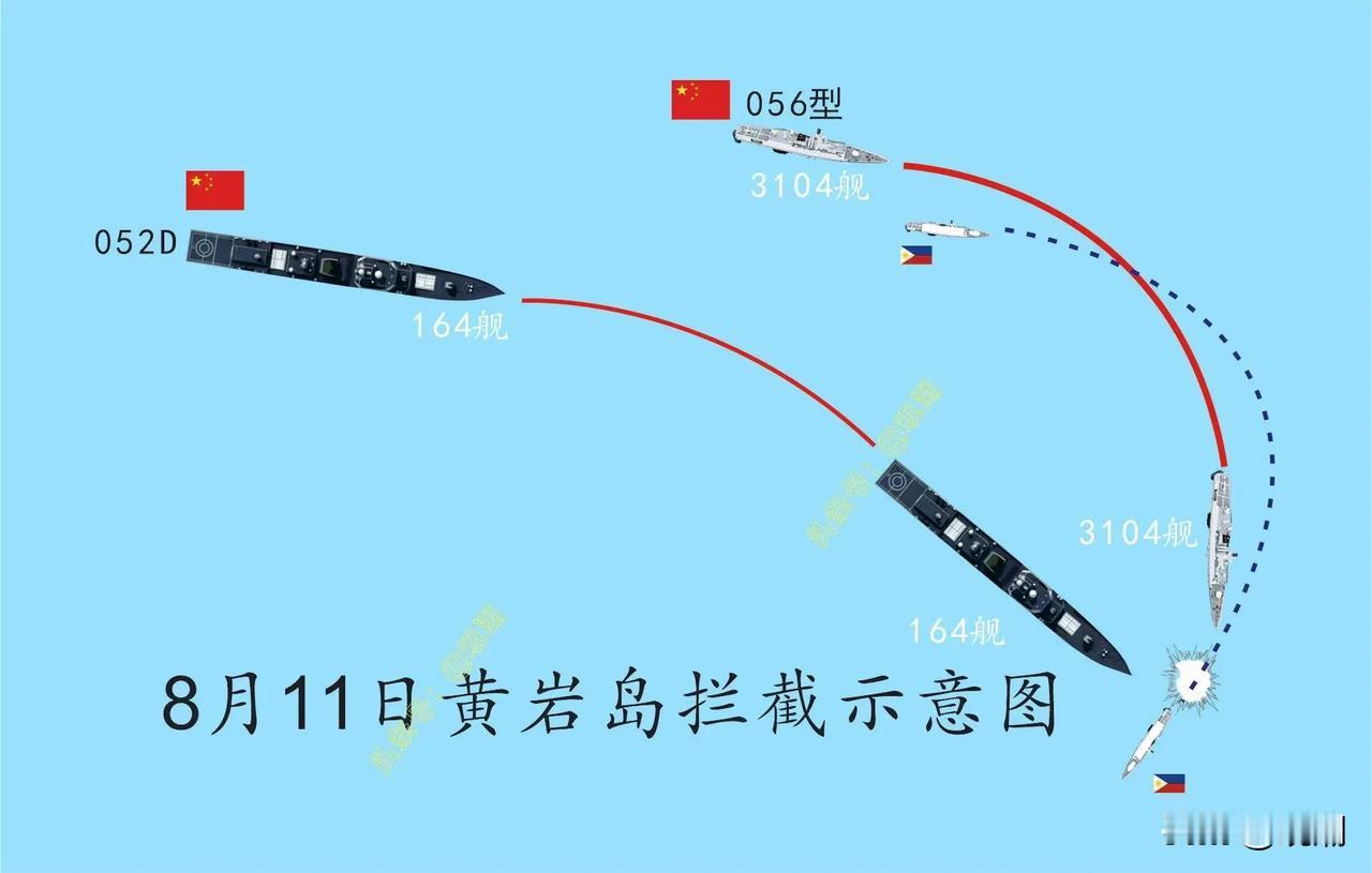 因为菲海警船小的多，相对也更机动灵活。奉命驱逐拦截端052D型164号舰、056