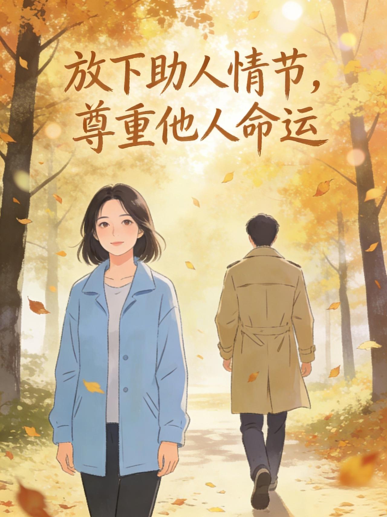 放下助人情节，尊重他人命运别再过度消耗自己去拯救谁了。你掏心掏肺的建议，