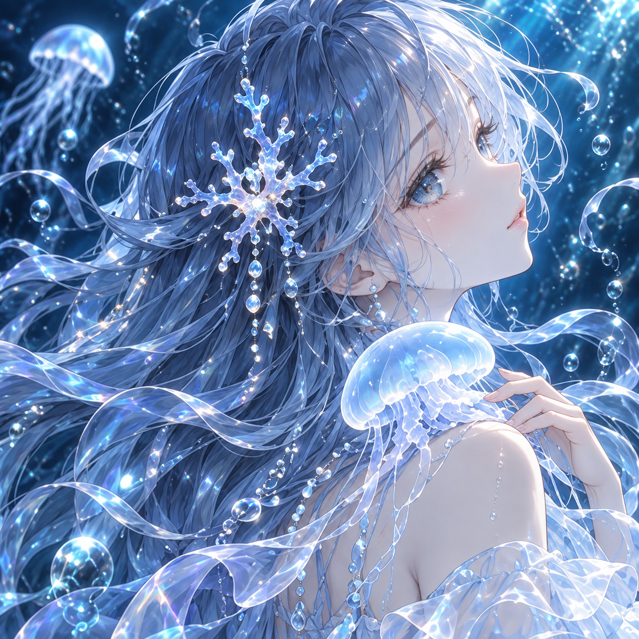动漫头像｜🌊深海里的光头像动漫头像女生头像​​​