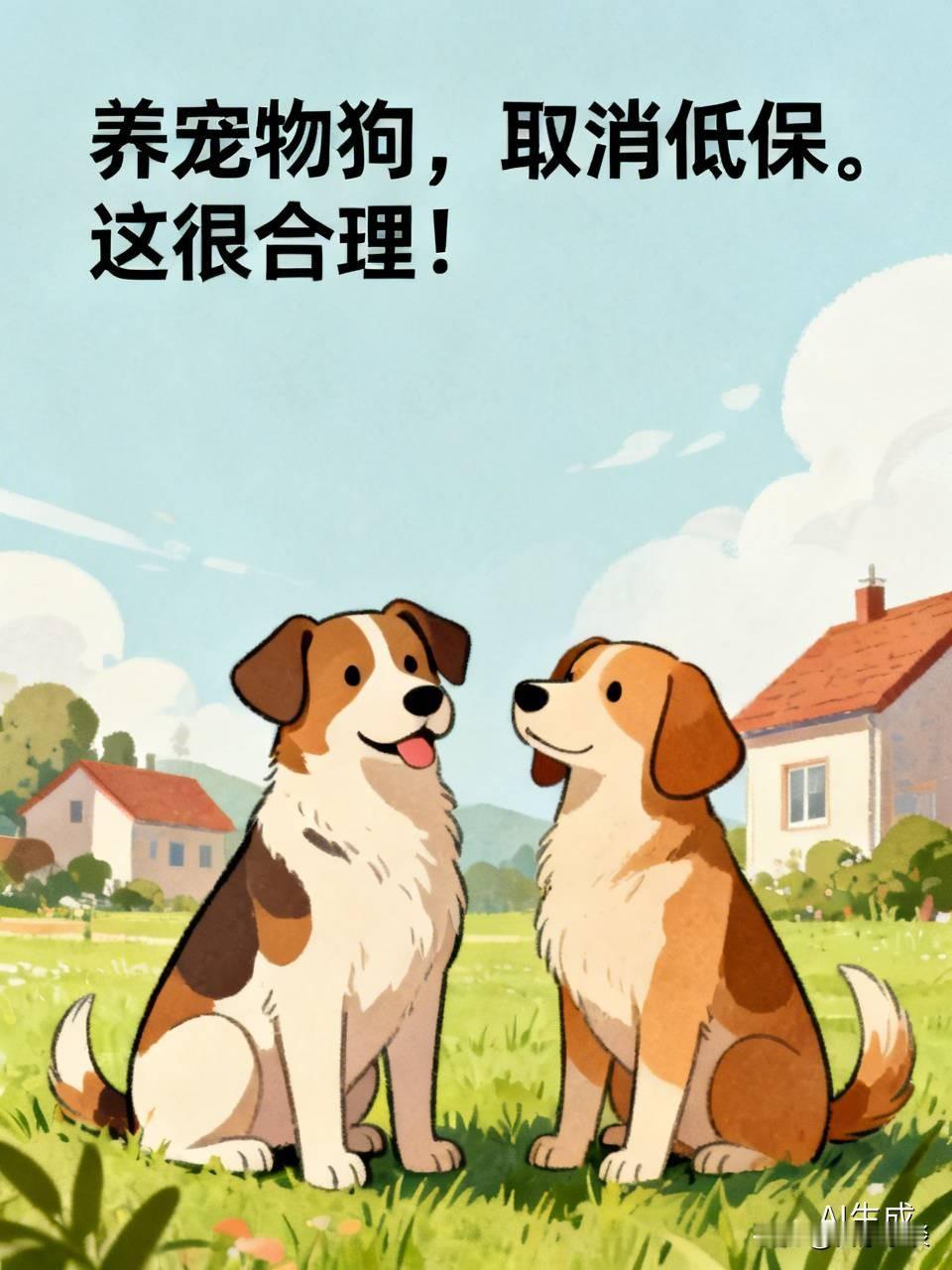 养宠物狗，取消低保。这很合理！有一家人，养着两条宠物狗，每个月的狗粮都得几