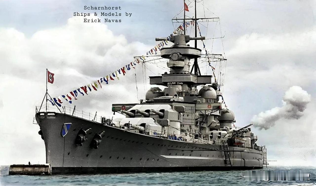 “沙恩霍斯特”号战列巡洋舰，这艘船天生就是当“海上刺客”的料，它速度奇快，专门用