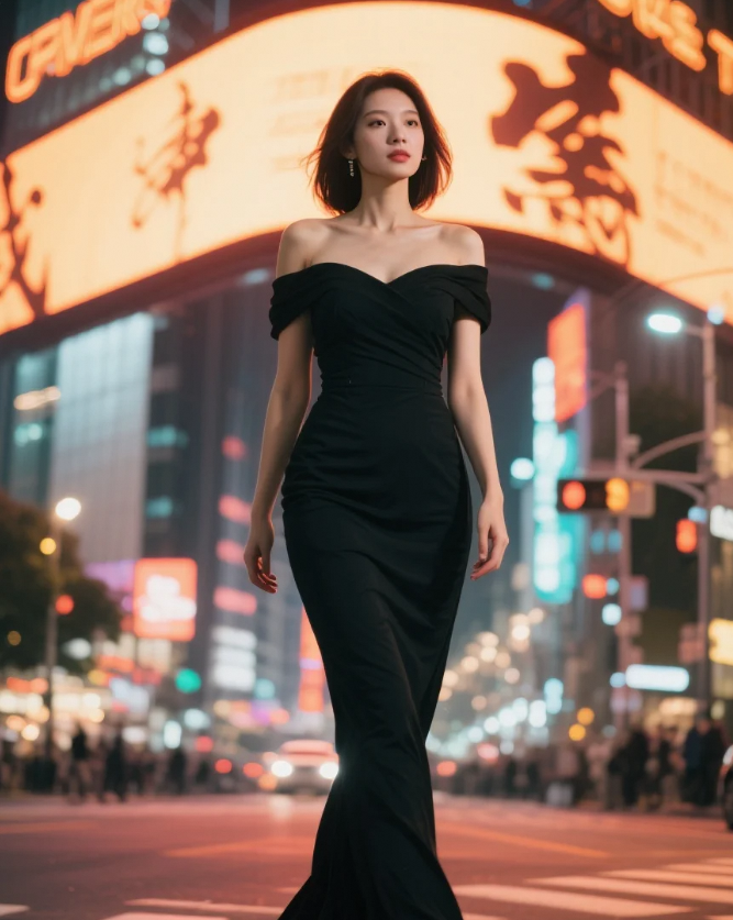 摩登女郎的自信步伐，定格都市街头最飒风景