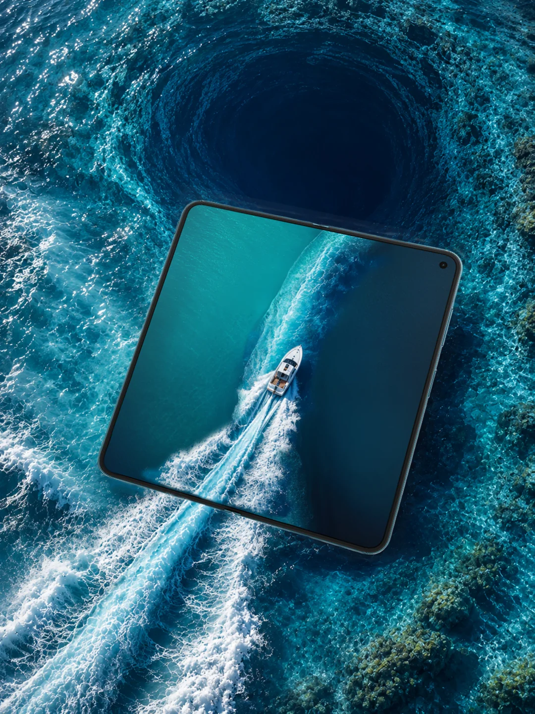 vivo X Fold6 蓝洞配色，把深海秘境握在手心