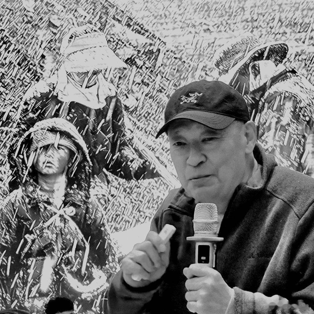 宁夏风光摄影家刘宪忱先生在贺兰山北寺讲黑白摄影。