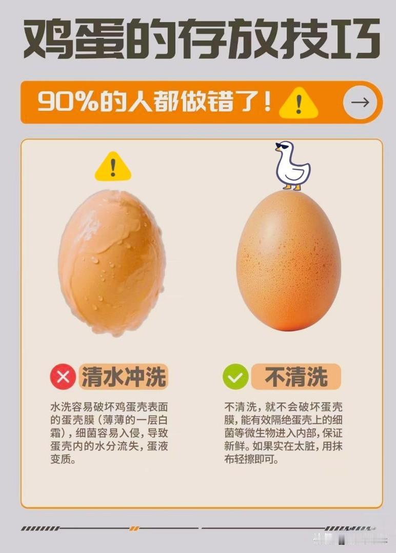 活了几十年才清楚，鸡蛋千万别洗完再塞冰箱！这么多年不管春夏秋冬，鸡蛋买回来