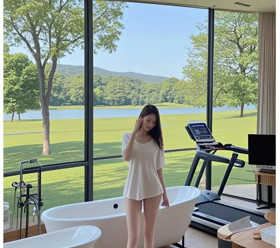 夏天来了，没事往人家家里瞅一女的喜欢在家光着身子，邻居男发现后，盯着看，这女的