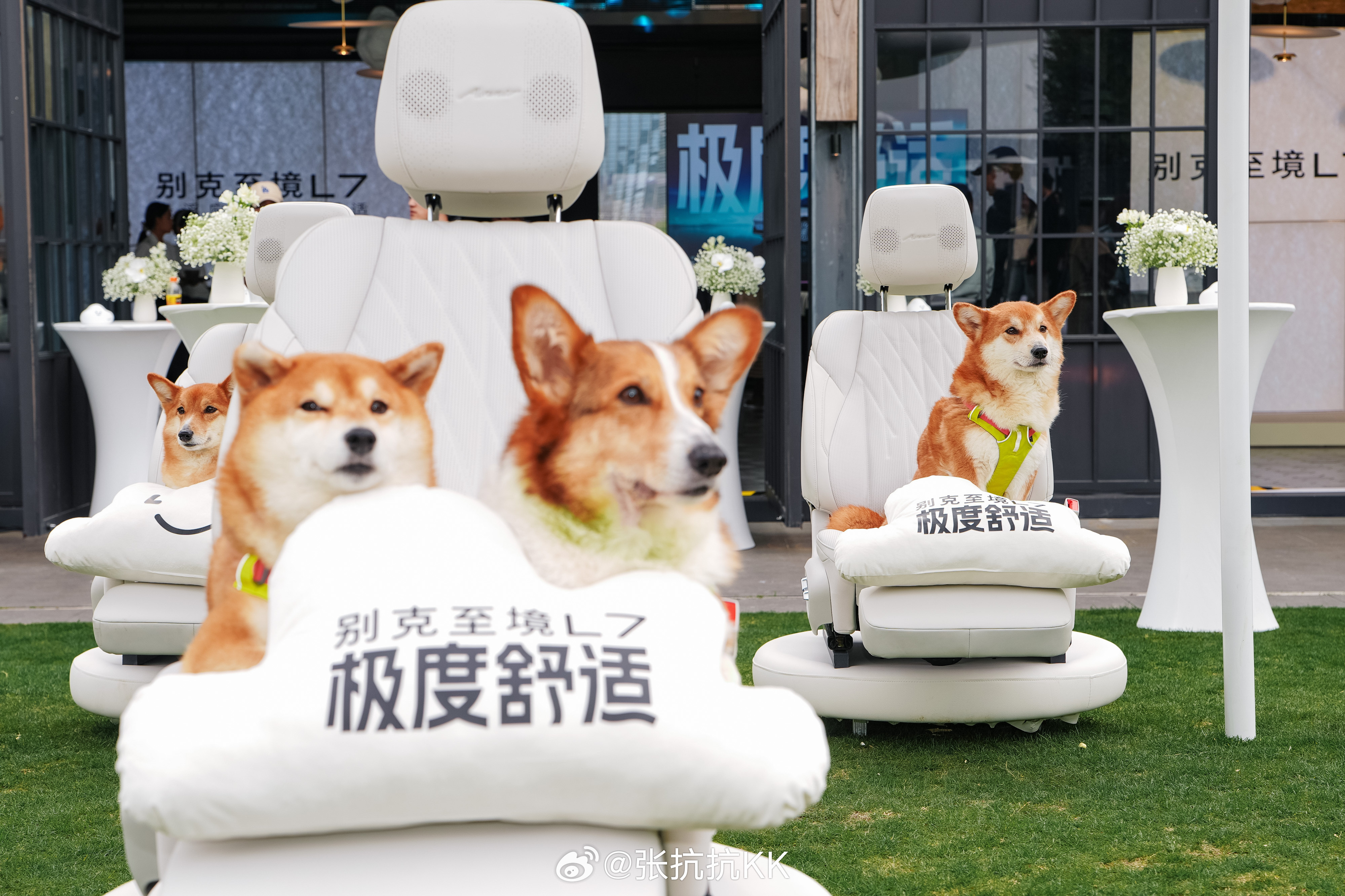 别克至境L7的春季焕新版，在上海西岸发布。现场摆了好多L7座椅，大家坐上面很轻松