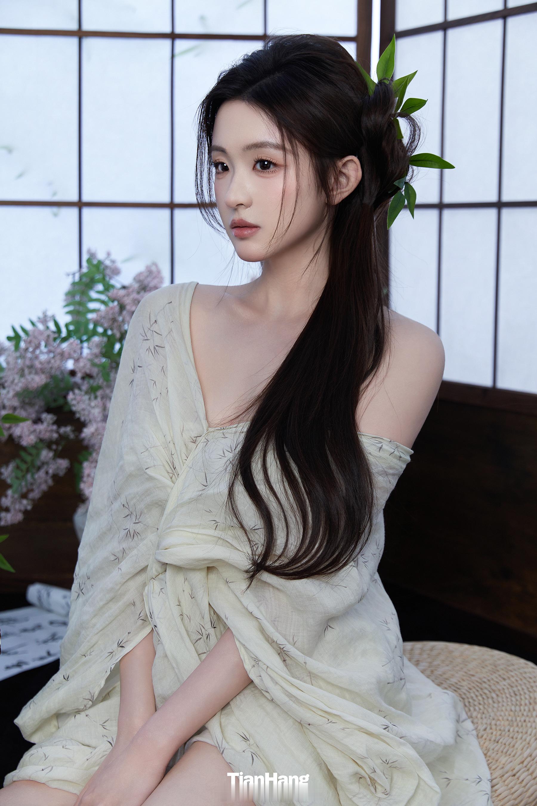✨棚拍分享古风佳人人比花娇💫🏡：天航工作室·上海店天航工作室韩系棚拍花漾新