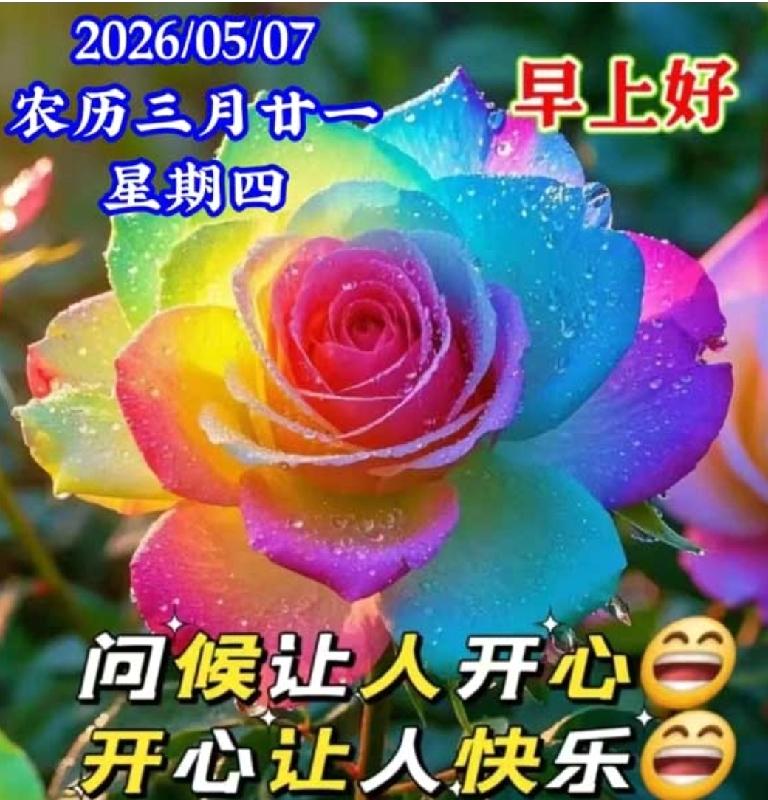 一声早安，出行平安；一句问候，健康长寿；一句祝福，幸福美满；天地有爱，人间