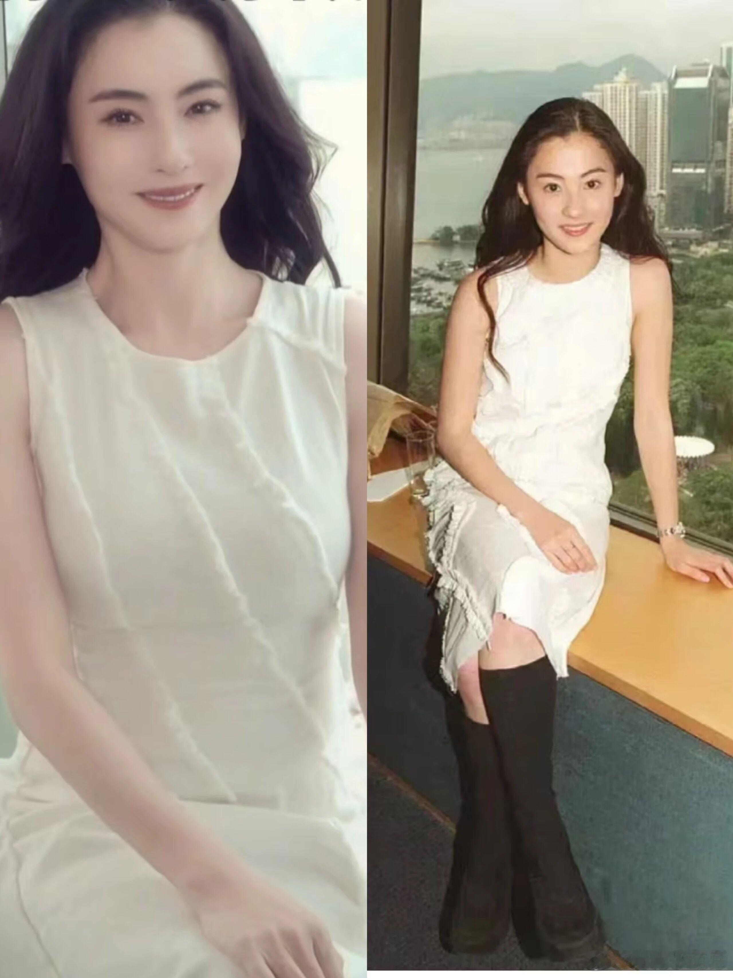 张柏芝穿了17年前的衣服  张柏芝穿什么都好看，岁月好像绕着她走似的，这保养得也