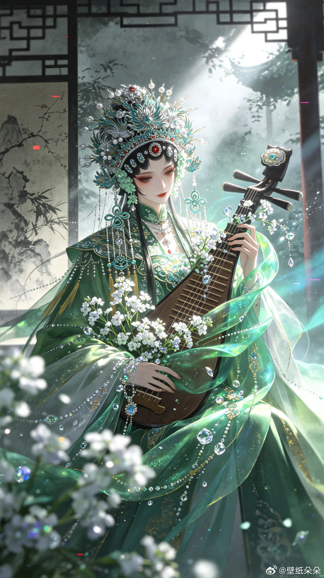 国潮戏曲美人音律系壁纸